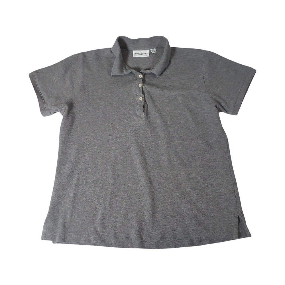 Outer Banks Mens M Gray Cotton Short Sleeve Pique Polo Shirt Classic Fit